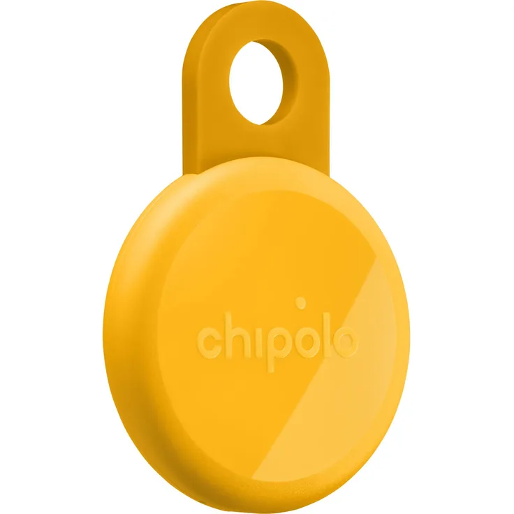 Chipolo LOOP, wiederaufladbarer Tracker mit universeller Kompatibilität für Apple & Android, lauter Klingelton bis 125 dB, weltweite Ortung, Gelb