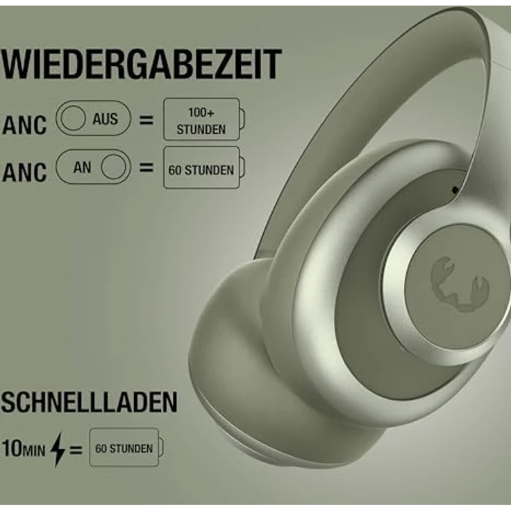 Fresh'N Rebel Clam Ace 2, Kabellose Kopfhörer mit 100 Stunden Akkulaufzeit und Geräuschunterdrückung, Grün – Bild 8