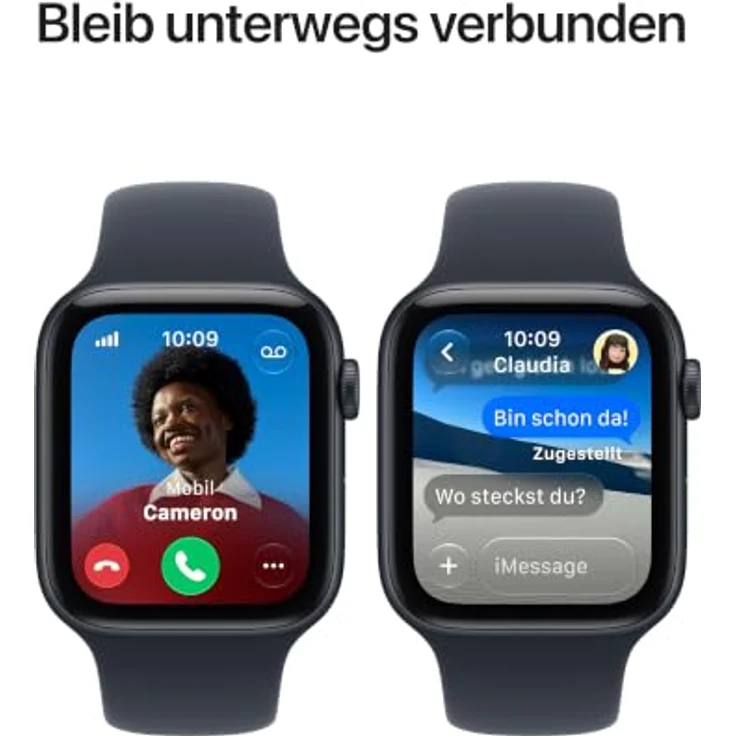 Apple Watch SE 3 Cellular, 44mm mit Mitternacht Aluminium Case und Navyblauem Sport Band - Telefonie, S10 Dual-Core Prozessor, schwimmfest – Bild 5