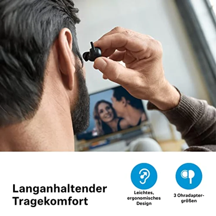 Sennheiser TV Clear Set - Wireless TV-Kopfhörer mit passiver Geräuschunterdrückung und Bluetooth - komfortable, kabellose In-Ear Kopfhörer für den Fernseher – Bild 5