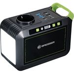 Bresser Mobile Power Station 88,8 Wh, 6Ah / 14,8 V mit hochwertiger Lithium-Ionen-Batterie, USB-, AC- und DC-Anschlüssen sowie großer LED-Leuchte