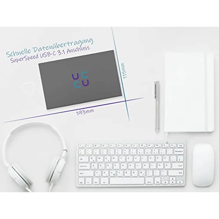 "HURRICANE 3518C3 Externe Festplatte 2TB 3,5" USB-C Desktop Speicher mit Netzteil - Kompatibel mit PC, Laptop, PS4, PS5, Xbox - Windows, Mac, Linux - Aluminiumgehäuse, Ultraschnelle Datenübertragung" – Bild 2