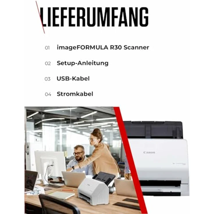Canon imageFORMULA R30, 600 x 600 DPI Dokumentenscanner in Weiß, mit Duplex-Funktion und Cloud-Upload-Funktion – Bild 8