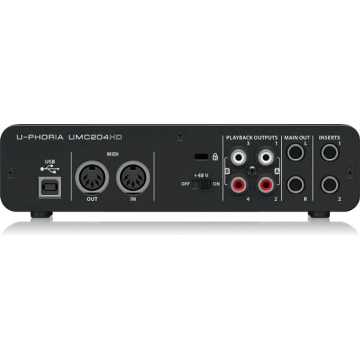 Behringer UMC204HD U-Phoria USB Audio und''MIDI'' Interface - Preisvergleich – Bild 2