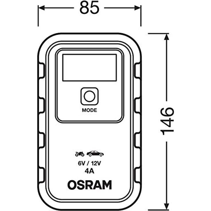 OSRAM OEBCS904 Automatikladegerät, 6V/12V, 4A, intelligenter Lade- und Wartungsmodus, Digitalanzeige, Sicherheitsfunktionen – Bild 12