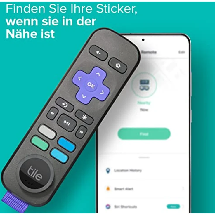Tile Sticker (2022) Bluetooth Schlüsselfinder, 1er Pack, 45m Reichweite, inkl. Community Suchfunktion, iOS und Android App, kompatibel mit Alexa und Google Home, schwarz – Bild 3