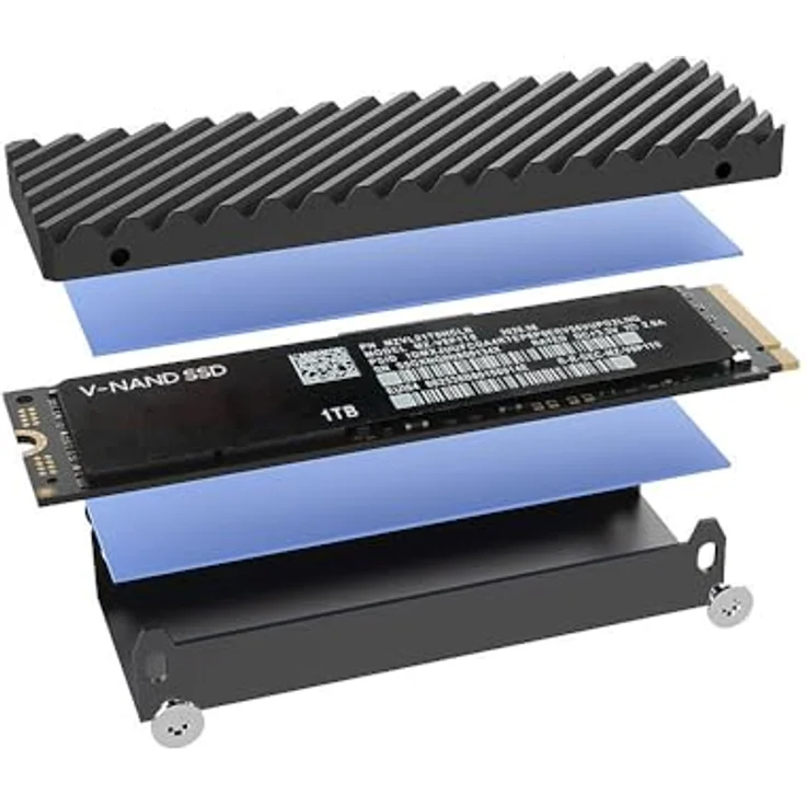 LINDY 43394 USB4 NVMe M.2 SSD Gehäuse, Aluminiumgehäuse mit effektiver Wärmeableitung, bis zu 40Gbit/s Datentransferraten – Bild 4