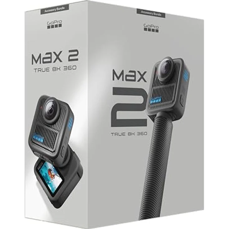 GoPro MAX2, 360° Action-Cam mit 8K Video, inklusive 1,2 m Verlängerungsstange, 2 Enduro-Akkus und 64 GB microSD-Karte – Bild 3