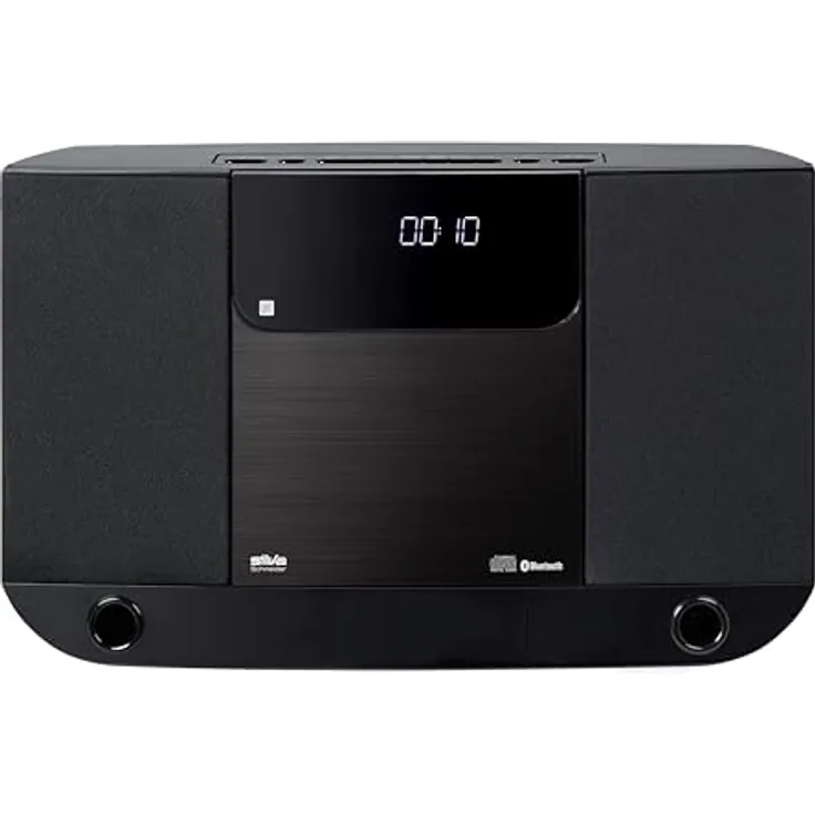 Silva Schneider SMV 800 BT, Vertikal-Hifi-System mit Bluetooth und UKW-Radio, Schwarz