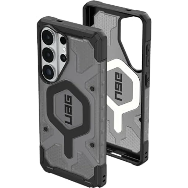URBAN ARMOR GEAR Pathfinder MS Case für Samsung Galaxy S26 Ultra, grau transparent, mit Magnetring, Wireless Charging kompatibel, 5,5m Fallschutz