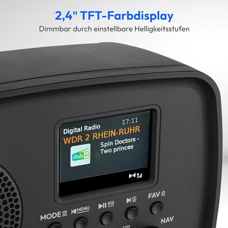 MEDION DAB Plus Radio DRE-1, DAB+ und UKW, Bluetooth 5.3, Radiowecker mit Tropfwasserschutz, Teleskopantenne, Schlummerfunktion, ASA-Notfallwarnsystem, schwarz – Bild 7