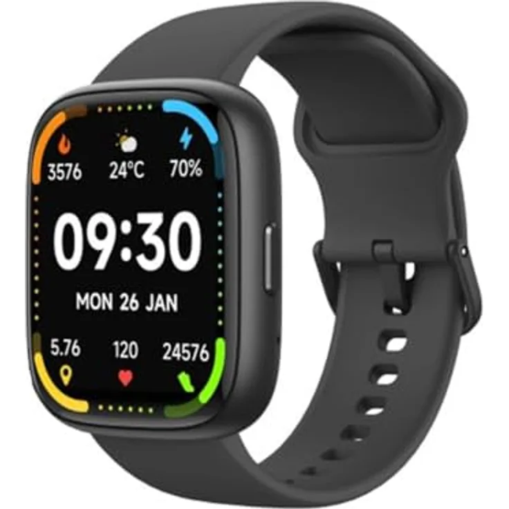 MaxCom Ecowatch 6, Smartwatch mit 4,65 cm (1.83") TFT Touchscreen, 39 g, Elegantes Design, Gesundheitsfunktionen