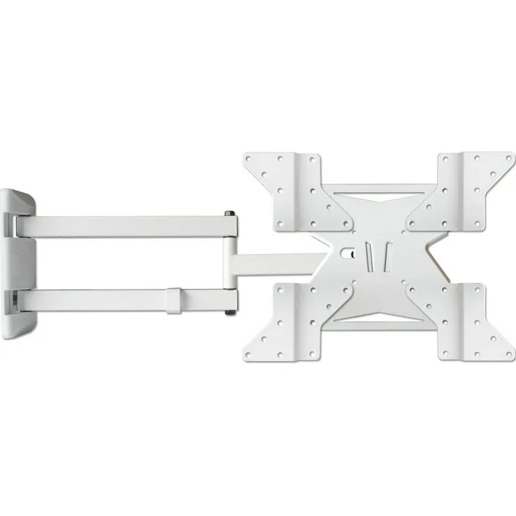 Drall Instruments TV-Wandhalterung S89W-AD7WK, für TVs bis 55 Zoll, VESA 400, ausziehbar bis 60 cm, neigbar und schwenkbar, weiß