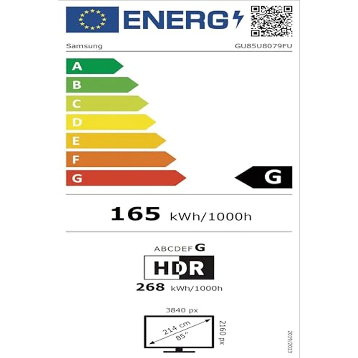 Samsung Crystal UHD U8079F 4K 85 Zoll (214 cm) LED Fernseher mit Crystal Prozessor 4K, MetalStream Design, SmartThings, AI Upscaling, Gaming Hub und Knox Security – Bild 3