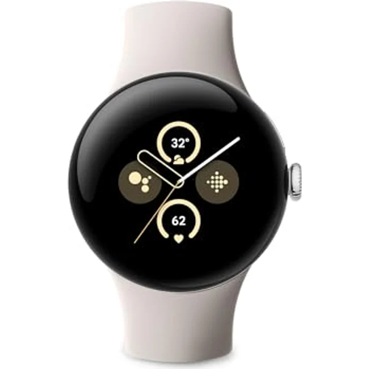 Google Pixel Watch 2 (WLAN), Polished Silver / Porcelain – Bild 1