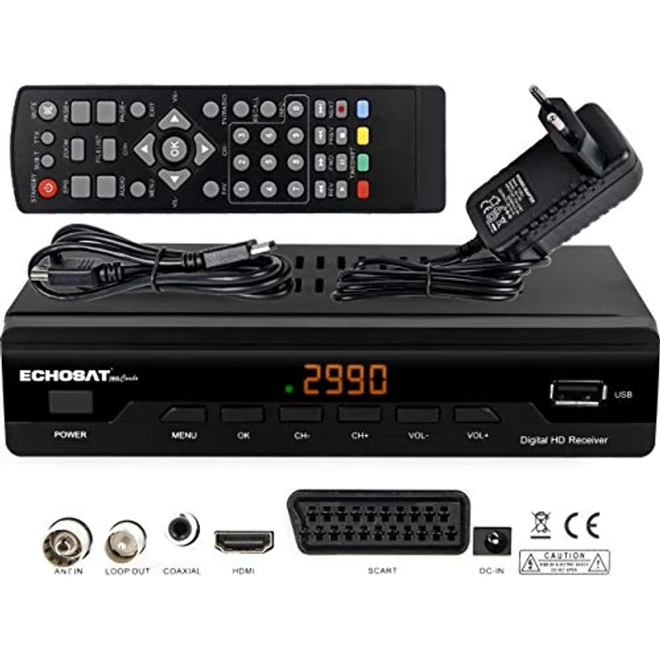 Kabelreceiver Kabel Receiver für digitales Kabelfernsehen 2990 Combo (HDTV ,DVB-C / C2, DVB-T/T2 , HDMI , SCART , USB 2.0 , WLAN optional) + HDMI Kabel – Bild 4