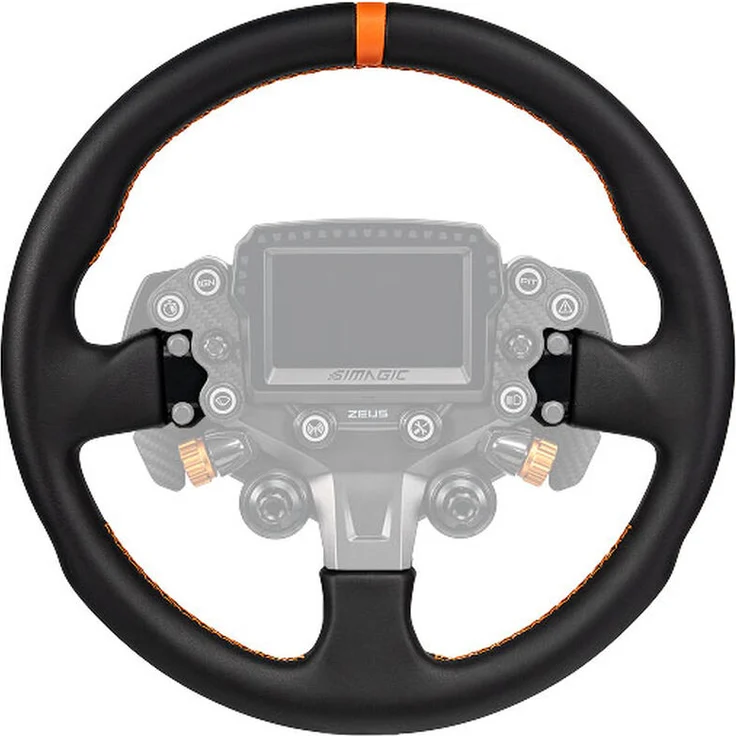 Simagic ZS-330RR Leder Lenkrad, 330 mm Durchmesser, klassischer Ledergriff, kompatibel mit Zeus Sport