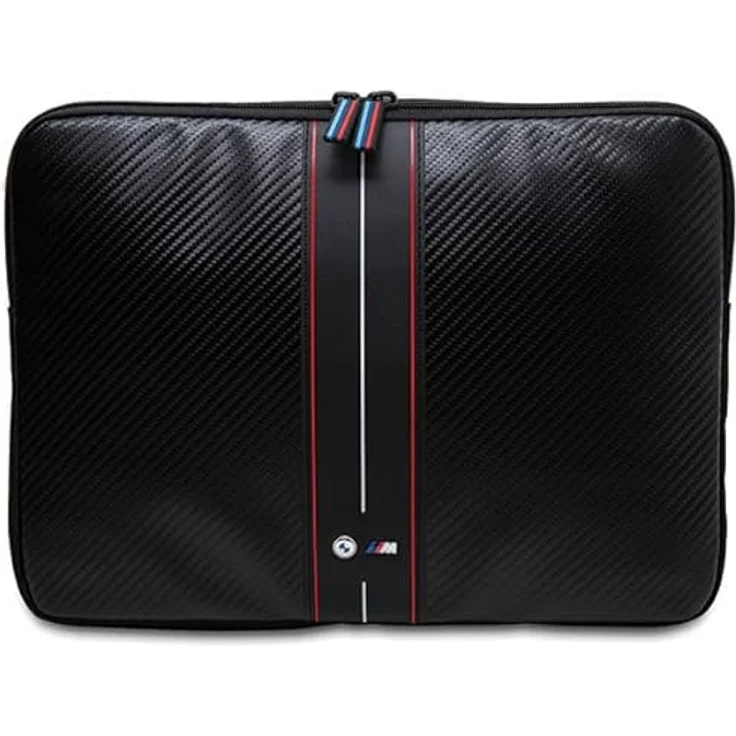 CG Mobile BMW Sleeve BMCS14COMSCAKR 14" Schwarz Carbon Red Stripes Laptophülle für Laptops bis 14 Zoll, täglicher Gebrauch, Reisen – Bild 1