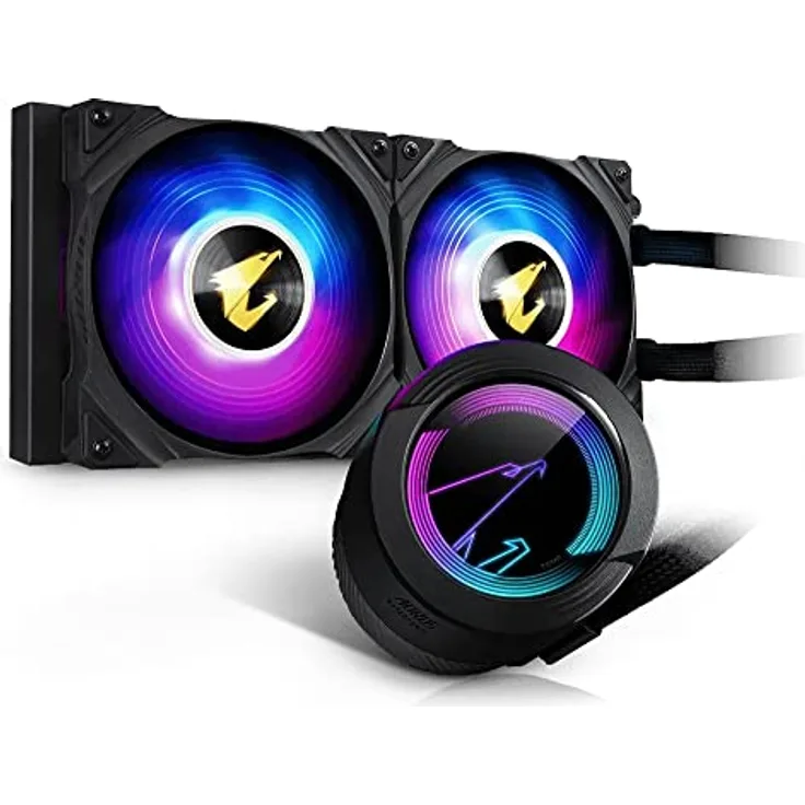 Gigabyte AORUS WATERFORCE 280 (mit ARGB Lichtdisplay AIO Flüssigkeitskühler)