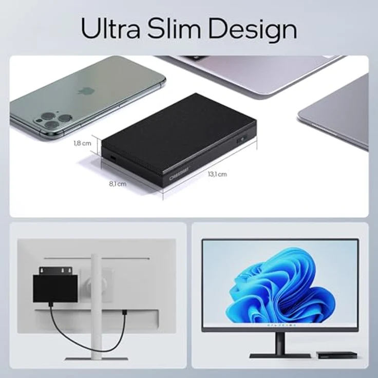 Orbsmart AW-15L Mini-PC Büro/Office Computer (Intel Alder Lake N100, passiv, Windows 11 Pro 4K, WIFI 6, lüfterlos, lautlos) – Bild 2