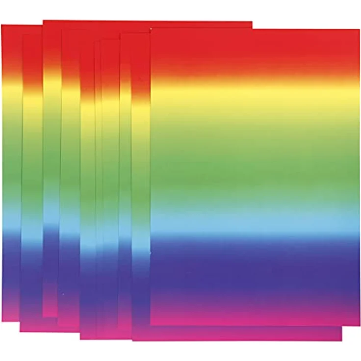 Regenbogenkarten, A4, 21 x 30 cm, 180 g, 10 Blatt – Bild 1