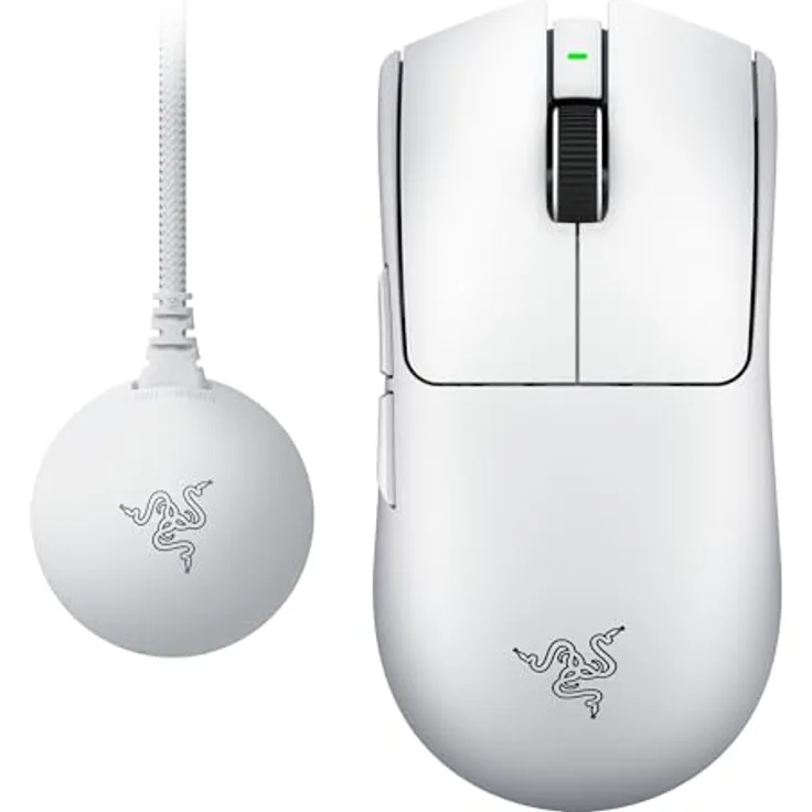 Razer Viper V4 Pro, kabellose E-Sport-Gaming-Maus mit Focus Pro 50K Sensor, 8000 Hz Polling, Ultraleicht mit 50g, optisches Scrollrad, PC/Mac | Weiß