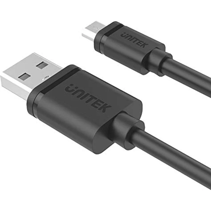 UNITEK Y-C451GBK, USB A auf micro USB Kabel, 1 Meter, schnelles Aufladen 2,5 A, USB 2.0 480 Mbps, 100% Kupfer, Schwarz, PVC Ummantelung – Bild 3