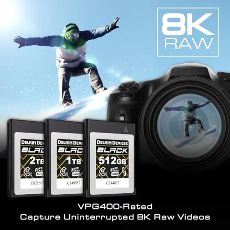Delkin Devices Cfexpress™ Typ B 4.0 VPG400 Speicherkarte, Schwarz, 512 GB, High-Speed mit bis zu 3700 MB/s und VPG400 Zertifizierung für professionelle Fotografie und Videografie – Bild 5
