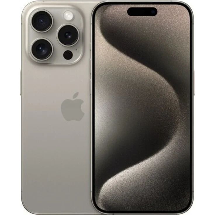 Apple iPhone 15 Pro, Smartphone mit 256GB Speicher, 48-MP Kamera und Titan-Gehäuse in Natürlich Titan