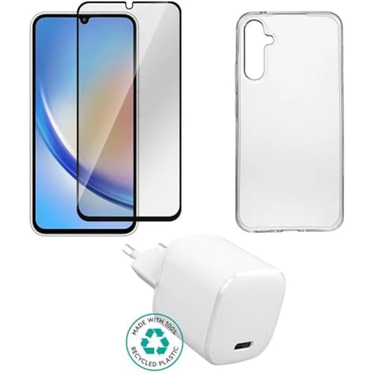 eSTUFF Kit für Samsung Galaxy A35, Wireless Charger mit CO2-neutraler Produktion – Bild 2