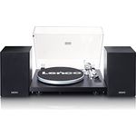 Lenco LS-500 - Hi-Fi Plattenspieler mit Bluetooth - Mit externen Lautsprechern 2 x 30 W RMS - Riemenantrieb - Vorverstärker - MDF-Gehäuse - Schwarz