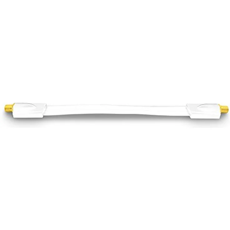 ARLI Fensterdurchführung Ultra Slim Weiß, 0,2 mm Flachkabel für DVB-S2, DVB-T2, mit 4 F-Steckern und 4 Gummitüllen, einfache Installation für Fenster und Türen – Bild 2