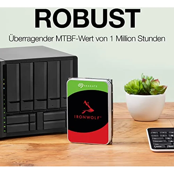 Seagate IronWolf 4 TB interne Festplatte, NAS HDD, 3.5 Zoll, 5400 U/Min, CMR, 64 MB Cache, SATA 6 GB/s, silber, inkl. 3 Jahre Rescue Service, FFP, Modellnr.: ST4000VNZ06 – Bild 5