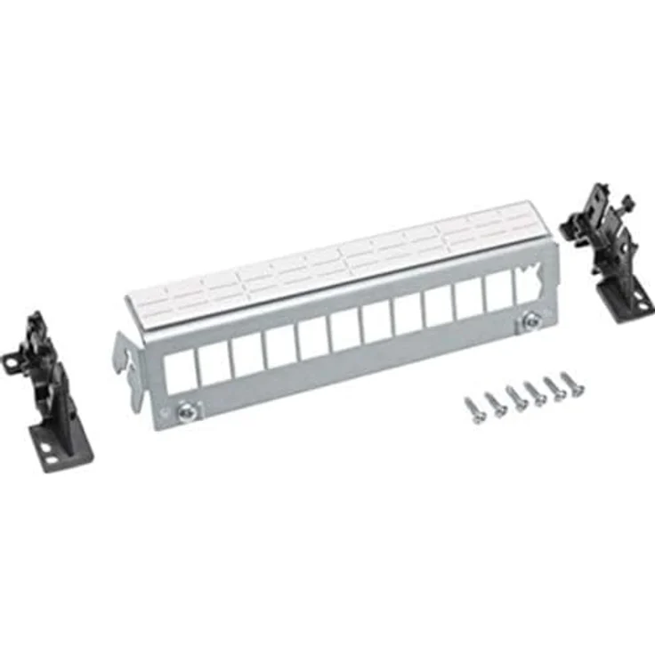 Hager Keystone Netzwerk-Patchpanel Unbestückt, leer für DIN-Hutschienen, mit verzinkter Stahlblechhalterung und isoliertem Kunststoffträger – Bild 2