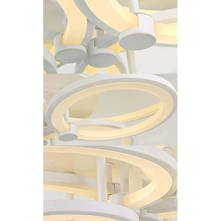 Eurotondisplay LED Deckenleuchte 6067 white mit Fernbedienung, einstellbare Lichtfarbe/Helligkeit, A+ (80x58x16cm) – Bild 4