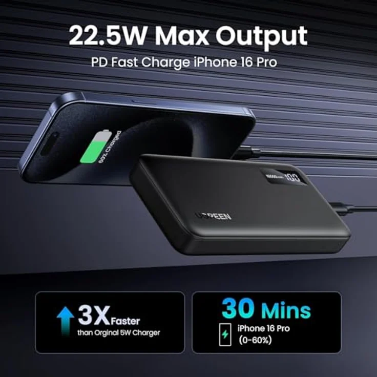 UGREEN 10000mAh Two-way Fast Charging Powerbank Black – Bild 7