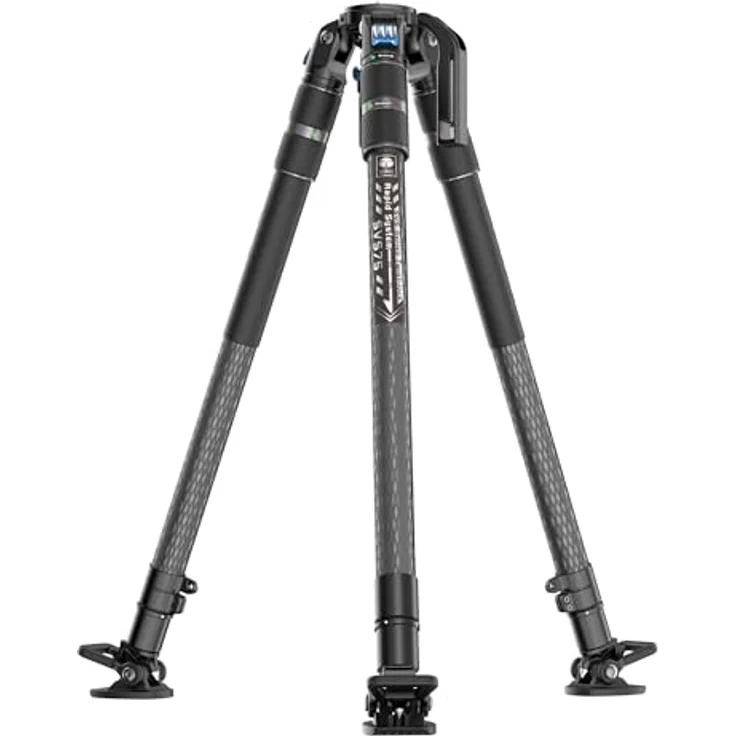 SIRUI SVS75 Rapid System Videostativ, Carbonfaser Stativ mit SVH15 Fluidkopf,  Ein-Schritt-Höhenverstellung, Mittelspinne, Dual-Mode QR Platte, 25kg Belastbarkeit – Bild 5