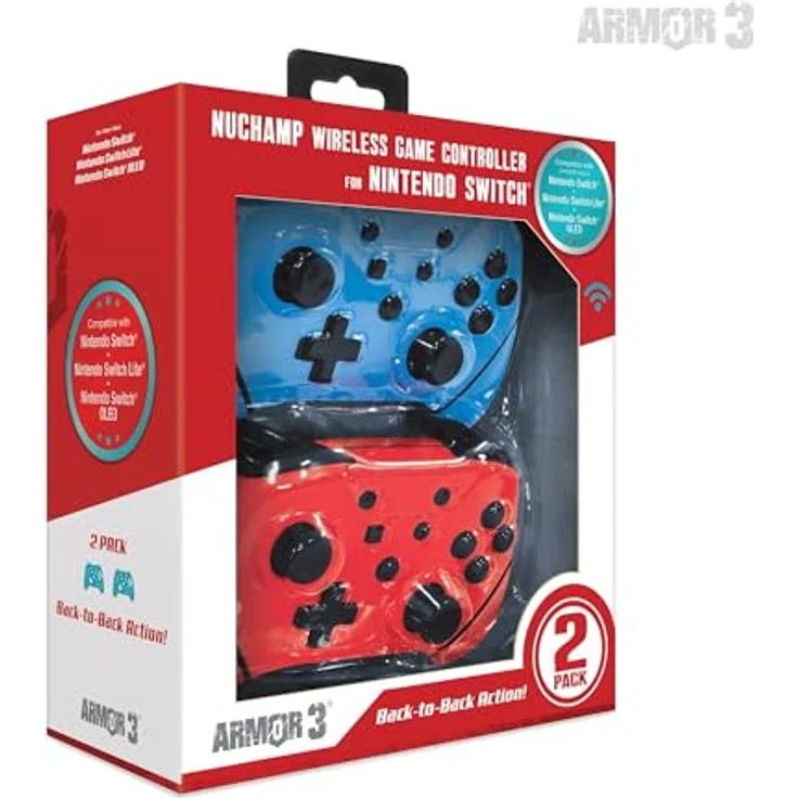 Hyperkin Armor3 NuChamp Wireless Controller Doppelpack, 2in1-blue/red mit Motion Controls und anpassbaren Pro Paddle Tasten – Bild 5