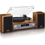 Lenco MC-160WD Hifi-Set DAB+, FM-Radio, Plattenspieler und Bluetooth Radioplattenspieler (Bluetooth) in holzfarben