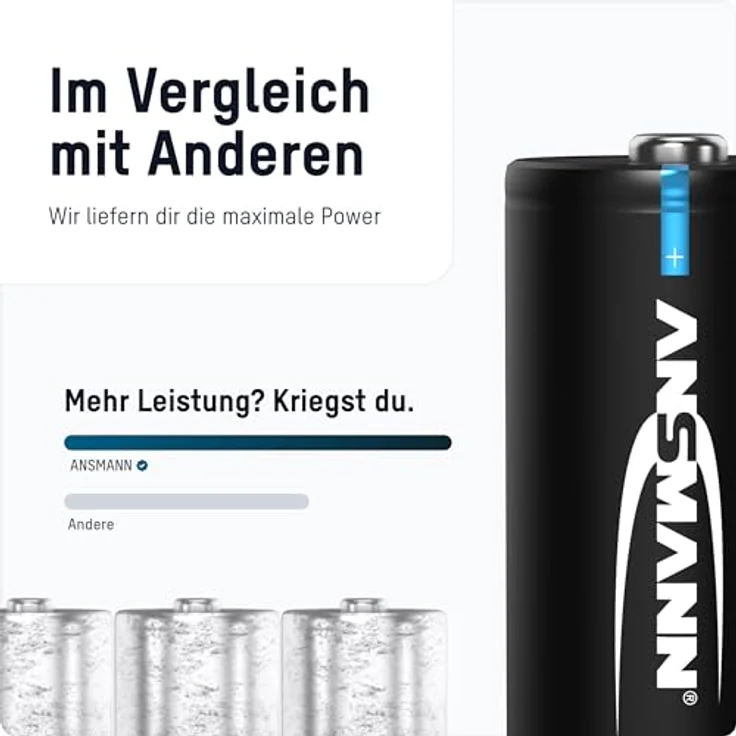 ANSMANN Akku Baby C 4500mAh NiMH 1,2V - Batterien wiederaufladbar (2 Stück) – Bild 6