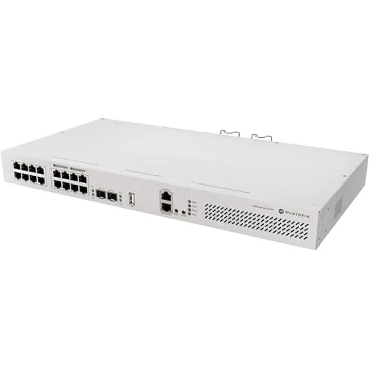 MikroTik Cloud Router Switch 418-8P-8G-2S+RM, Router mit RouterOS L5, Rackmount-Gehäuse