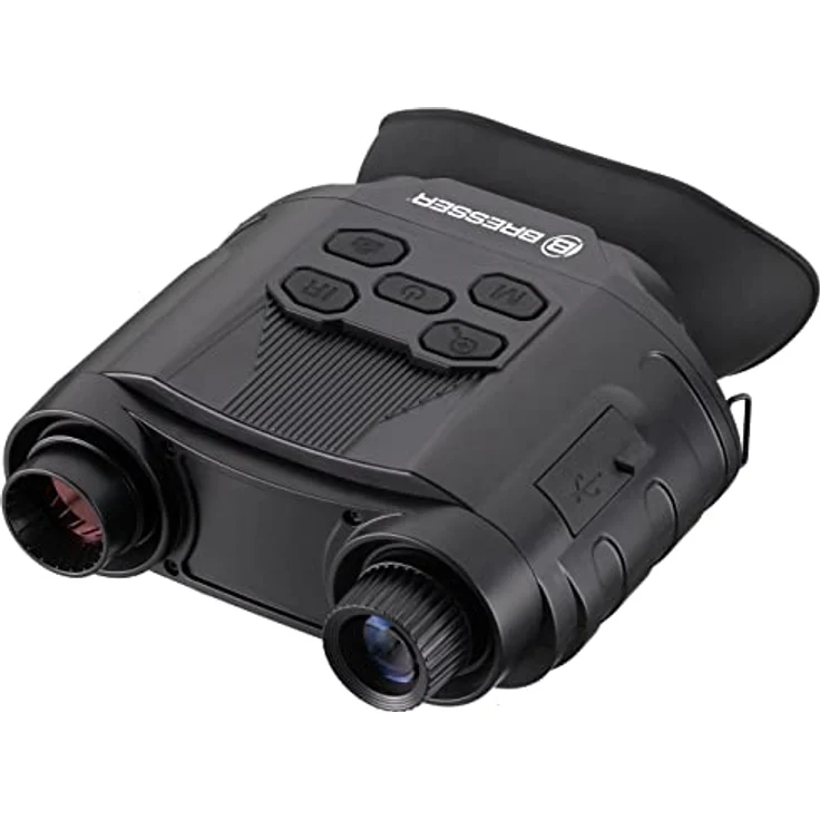 Bresser Nachtsichtgerät Explorer 130 digital und binokular mit großem Display und bis zu 10,5-facher Vergrößerung für Vogelbeobachtung, Camping, Jagd – Bild 2