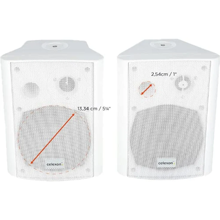 celexon Aktivlautsprecher-Set weiß - 2X 30W - leistungsstarke Audio-Boxen - inkl. Wandhalterung – Bild 3
