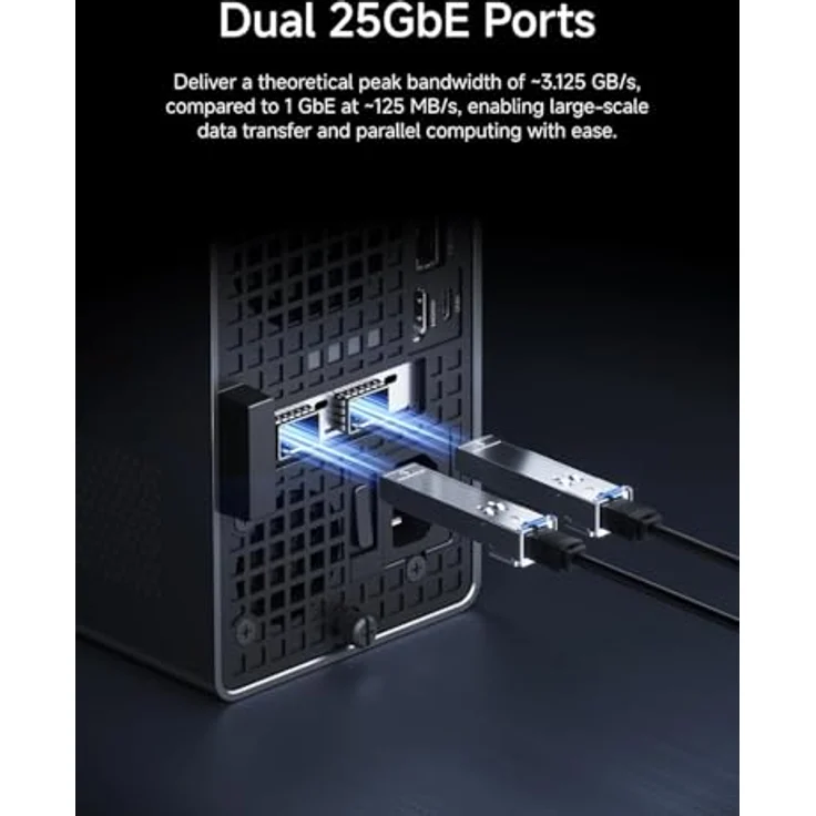 MINIS FORUM MS-02 Ultra Mini PC, Core Ultra 9 285HX (24C/24T bis 5,5 GHz), 4x DDR5, 4x NVMe SSD, HDMI/USB4, 2x25G SFP+, 10G RJ45 – Bild 5