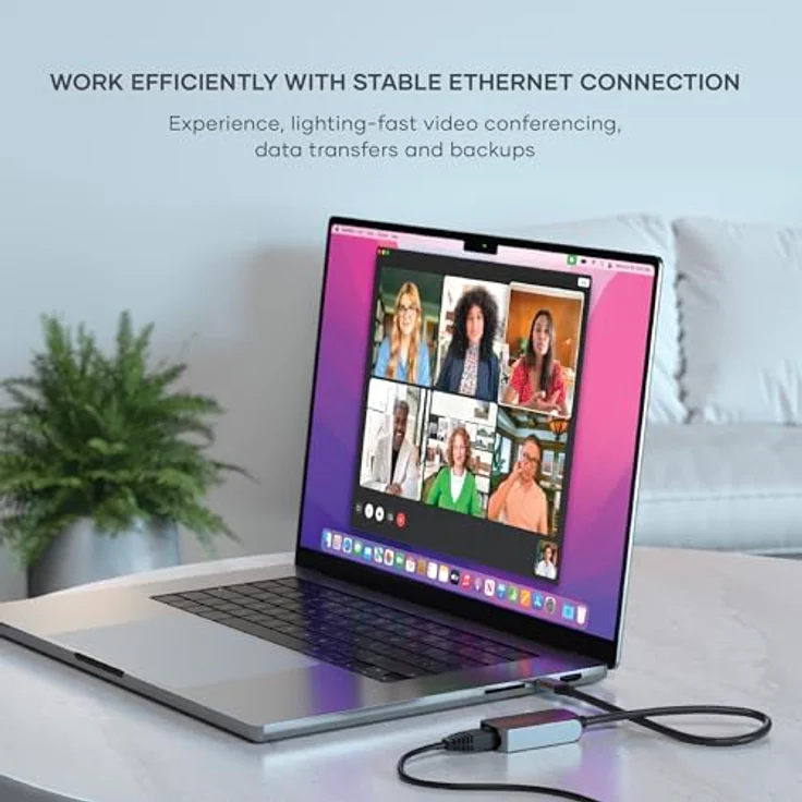 Satechi USB-C 2.5 Gigabit Ethernet Adapter, Hochgeschwindigkeits-Internetverbindung, Aluminiumgehäuse, 35,6 g, Silber – Bild 5