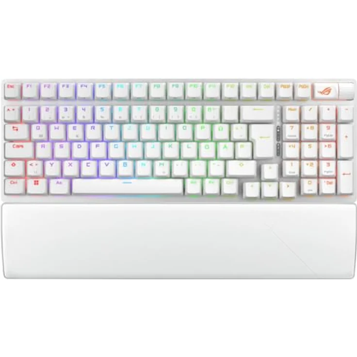 ASUS ROG Strix Scope II 96 Wireless White, Kabellose/Kabelgebundene Tastatur in Weiss – Bild 1