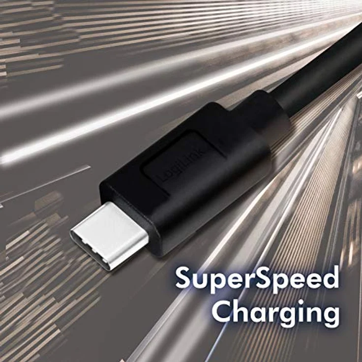 LogiLink CU0166 - USB 3.2 Gen 1x1 Anschlusskabel, USB-A zu USB-C, Schwarz, 0.15m – Bild 6