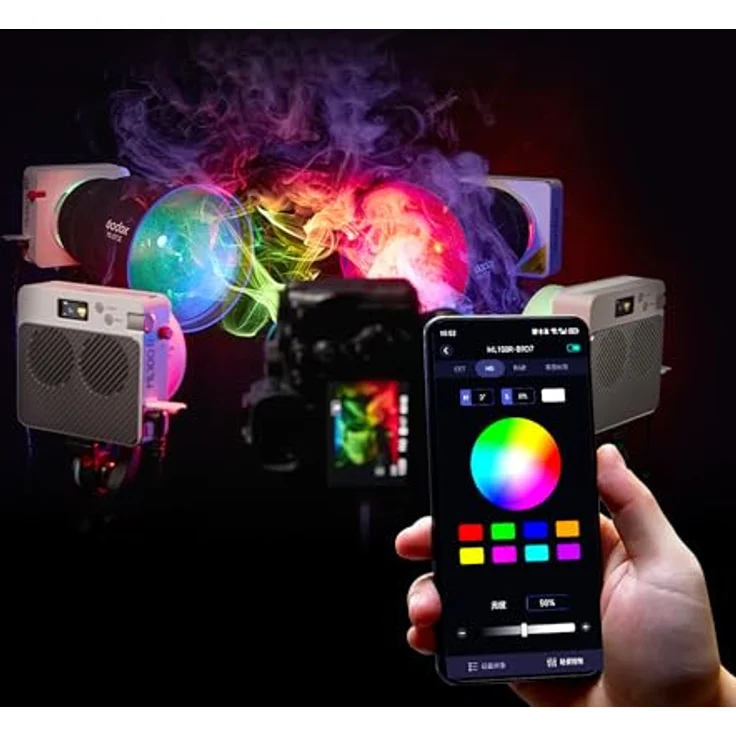 Godox ML100R 100W RGB LED Videoleuchte mit vollem Farbspektrum und Fernbedienung, Bowens Mount kompatibel – Bild 5