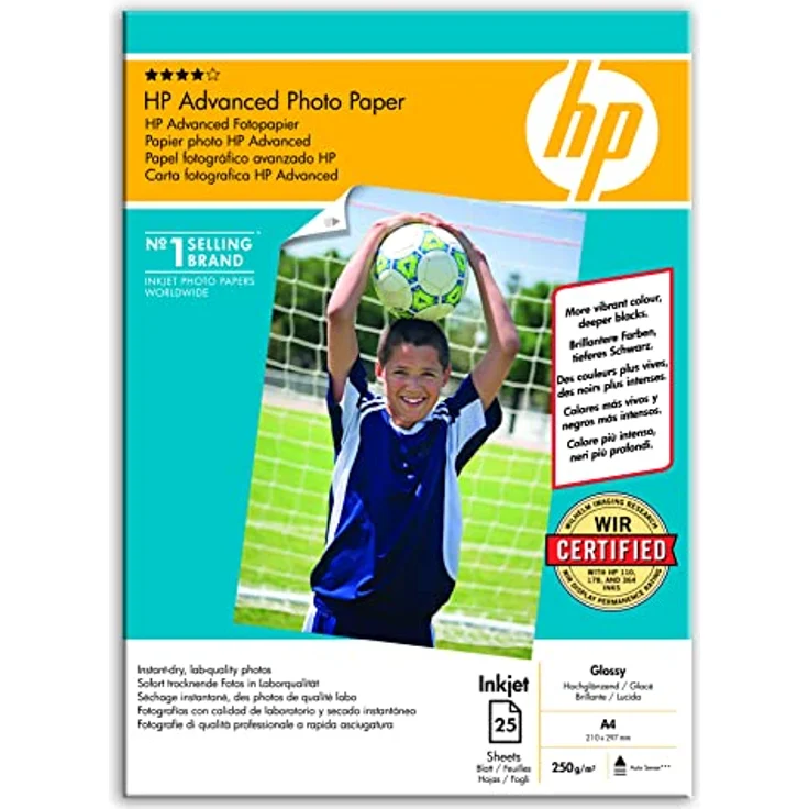 HP Q5456A Advanced Glossy Fotopapier 250g-m² A4 25 Blatt, weiß - Preisvergleich – Bild 4