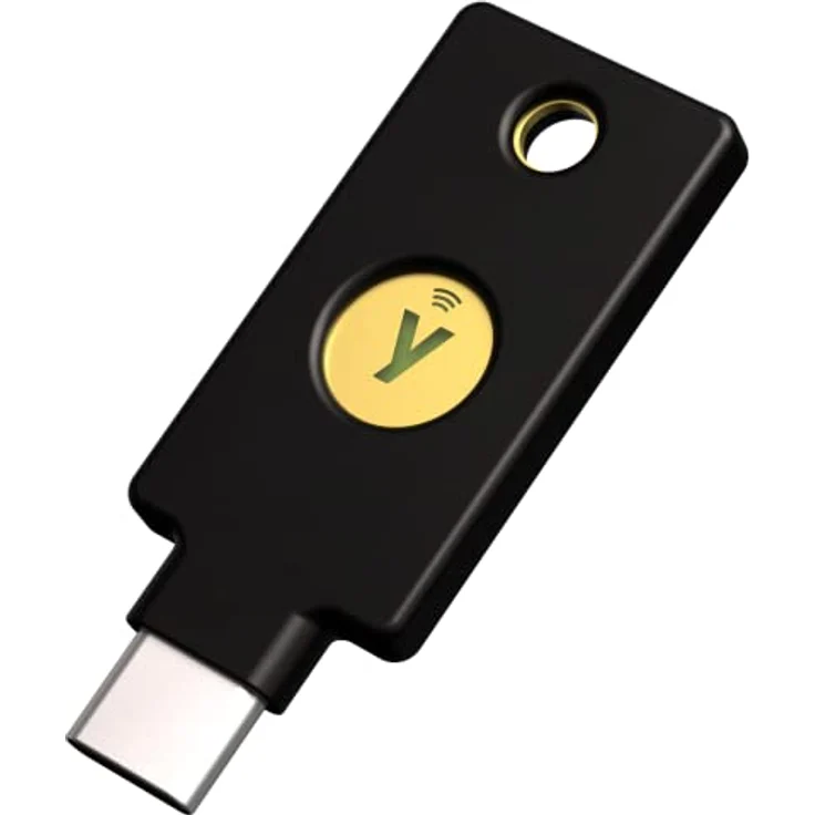 Yubico - Security Key C NFC - Schwarz - Sicherheitsschlüssel für Zwei-Faktor-Authentifizierung (2FA), Anschluss über USB-C und NFC - FIDO-Zertifiziert – Bild 1